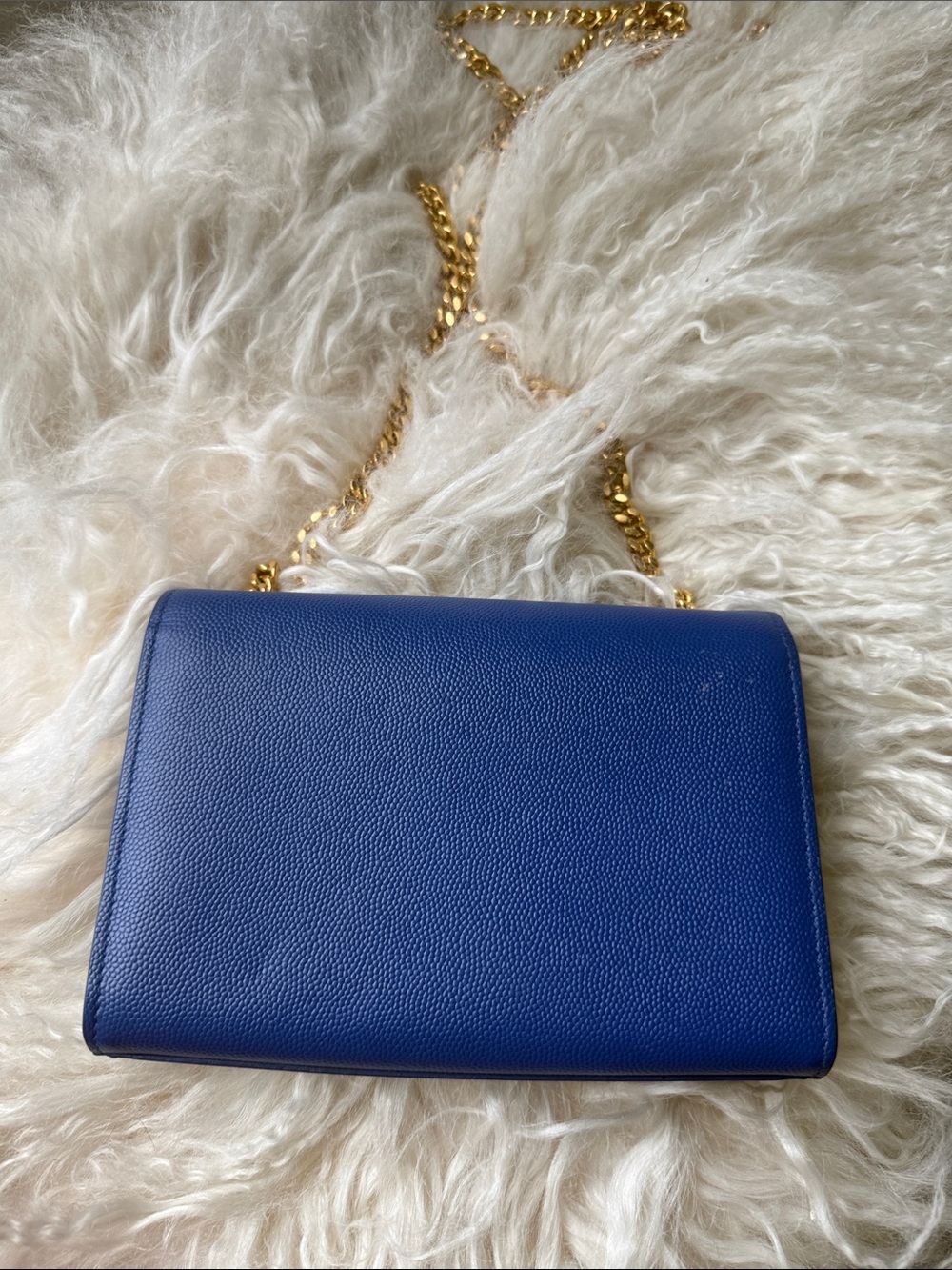 Saint Laurent Royal Blue YSL Monogram Chain Crossbody - Picture 5 of 9